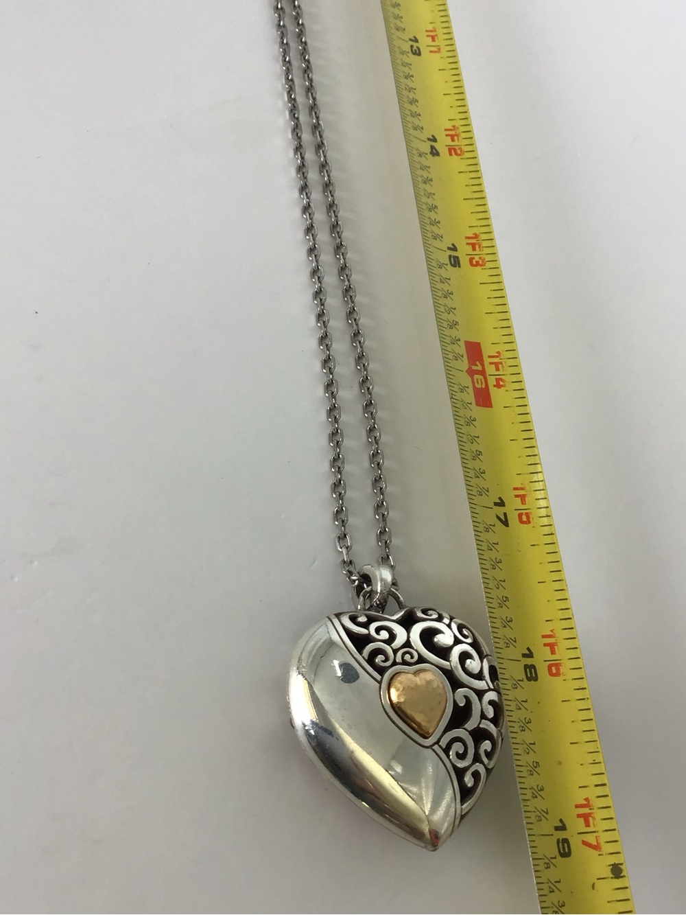 Brighton Heart Necklace Crystal Encrusted Multi-Color Rhinestone Pendant - Picture 7 of 9